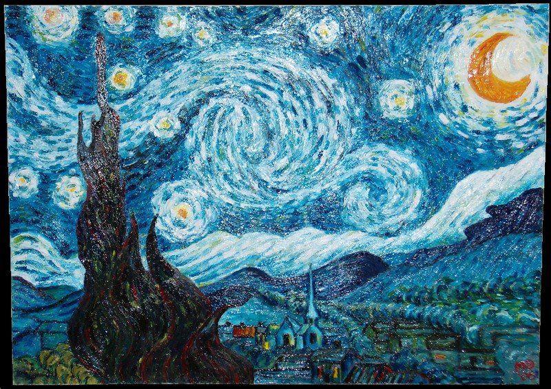 Vincent Van Gogh, Notte stellata (The Starry Night)_2006 - Opera d'arte di  Alizarin