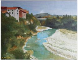 Il torrente Scrivia a Serravalle 
