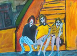 Tre ragazze sulla strada