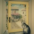 finestra con gatto