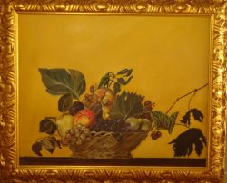 studio di un "cesto di frutta" di Caravaggio