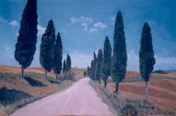 paesaggio con cipressi (Toscana)