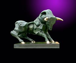 bull, sculpture, toro, scultura, bronzo, bronze, Cesare Viola, scultore, sculptor
