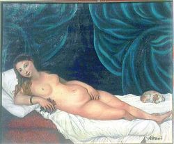 Venere sul  letto  Tiziano 