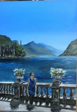 Ragazza sul Lago di Garda