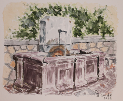fontana in pietra a Cogno