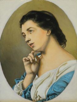 Ritratto di una giovane - copia da Giacomo Trecourt 