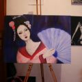 geisha con ventaglio
