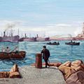 Veduta del porto di Genova ai primi del '900