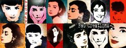 Le nostre Audrey Hepburn - collage di foto alle opere