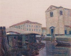 Chioggia, il porto canale e la chiesa di San Domenico