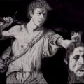 "DAVID e GOLIA "Riproduzione (dal Caravaggio)