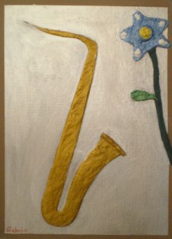 Strumento M. con fiore Azzurro (SAX)