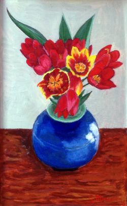CAT. 501/16 " Vasetto con tulipani"