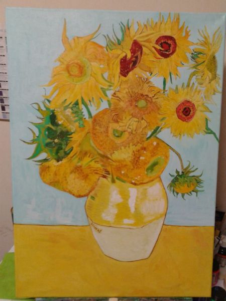 Vaso Con Girasoli Riproduzione Van Gogh Opera D Arte Di Gianco
