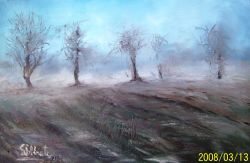 alberi nella nebbia 