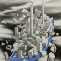 "Castello...in barca blu" disegno di Gianni Pelassa