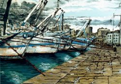Pescherecci alla marina di Taranto