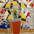 mosaico irregolare -vaso di fiori VENDUTO