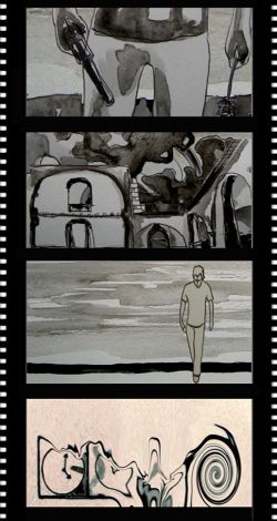 fotogrammi di spazio tempo, presentato alla biennale di venezia, al piccolo teatro arsenale.