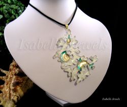 Collana donna, Gioielli tema marino, Epoxy resin art design jewelry. creazioni in resina epossidica