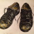 Old painter shoes