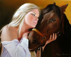 la ragazza con cavallo
