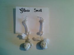 FIMO - earings Gloss Skull
