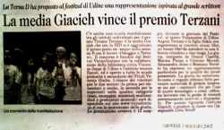 La media E.Giacich vince il premio T. Terzani