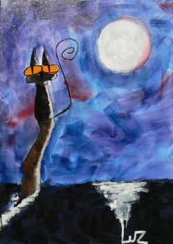 il gatto e la luna