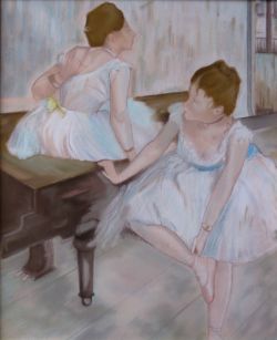 Studio sopra "due ballerine che si riposano" di Degas