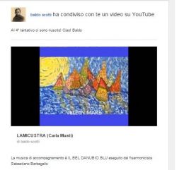 copertina del  video dedicato a LAMICUSTRA (Carla Musti)