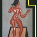 omaggio a Mirò: nudo di donna