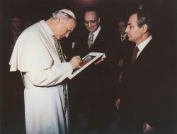 L'incontro con Papa Giovanni Paolo II