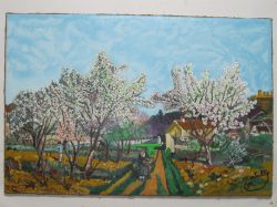 Alberi in fiore a Montigny su Loing 