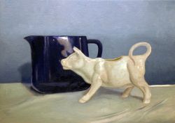 Cow with pitcher