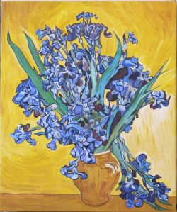 Omaggio a Van Gogh - Vaso con iris