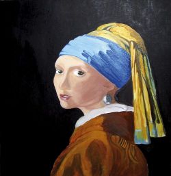omaggio a J. Vermeer "Ragazza con turbante"
