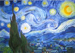 omaggio a Van Gogh "La notte stellata"