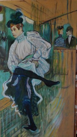 Jane Avril danzante, copia del quadro di Toulose Lautrec