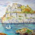 Ischia  castello aragonese- acquerello 2012