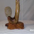 scultura  realizzata con legni di mare