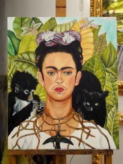 Autoritratto con corona di spine e colibri'-Frida Kahlo