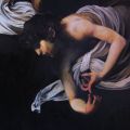 Caravaggio-particolare di S.Matteo e l'angelo