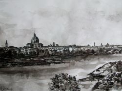 Pavia vista dal Ponte dell'Impero