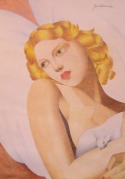 Donna con la Colomba (spunto da Tamara de Lempicka)