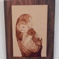 Mother Love - Pirografia su legno
