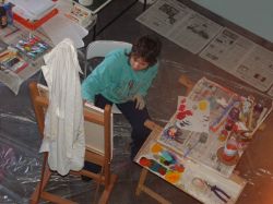 Valentina Mammana al lavoro nel suo studio