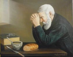 Vecchio in preghiera