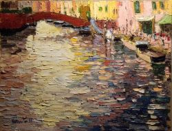 Venise - reflets d'eau sur un canal